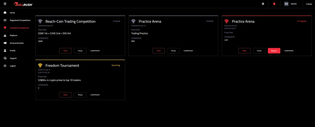 Bullrush Dashboard April 24