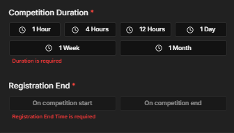 Select the Duration for Your Trading Competition